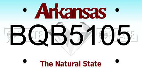 BQB5105 Arkansas License Plate