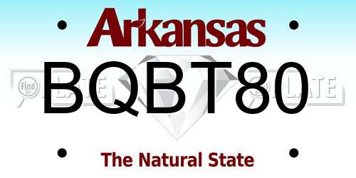 BQBT80 Arkansas License Plate