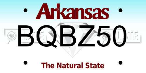 BQBZ50 Arkansas License Plate