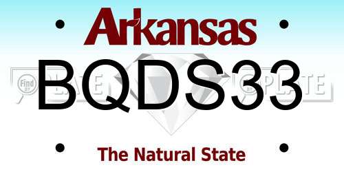 BQDS33 Arkansas License Plate