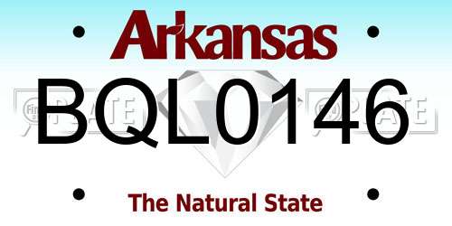 BQL0146 Arkansas License Plate