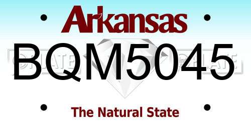 BQM5045 Arkansas License Plate