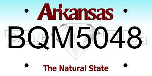 BQM5048 Arkansas License Plate