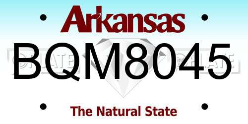 BQM8045 Arkansas License Plate