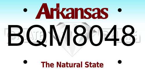 BQM8048 Arkansas License Plate