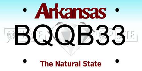 BQQB33 Arkansas License Plate