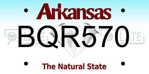BQR570 Arkansas License Plate