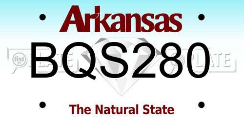 BQS280 Arkansas License Plate