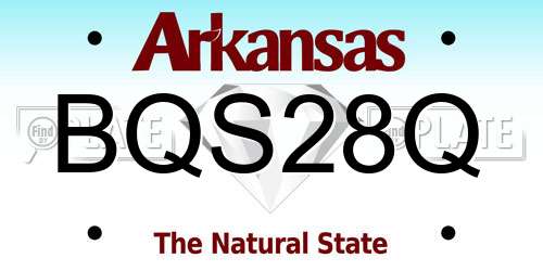 BQS28Q Arkansas License Plate