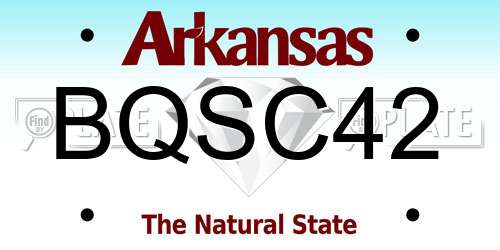 BQSC42 Arkansas License Plate