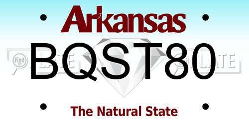 BQST80 Arkansas License Plate