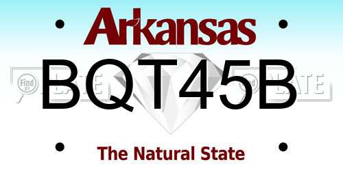 BQT45B Arkansas License Plate