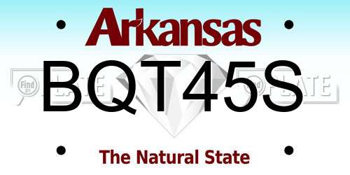 BQT45S Arkansas License Plate