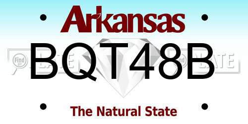 BQT48B Arkansas License Plate