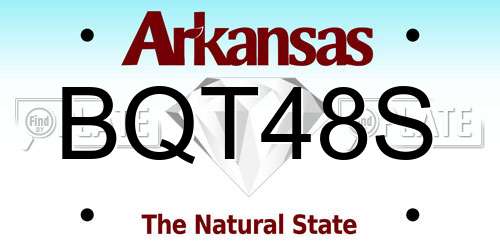 BQT48S Arkansas License Plate