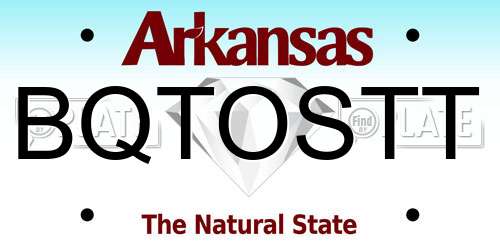 BQTOSTT Arkansas License Plate