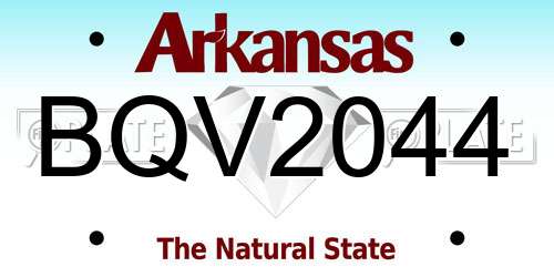 BQV2044 Arkansas License Plate