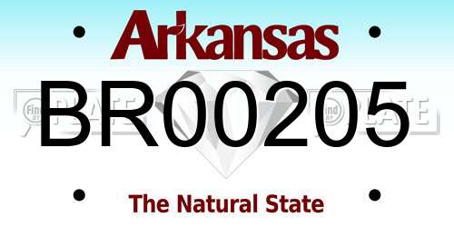 BR00205 Arkansas License Plate