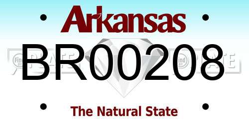 BR00208 Arkansas License Plate