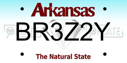 BR3Z2Y Arkansas License Plate