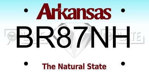BR87NH Arkansas License Plate