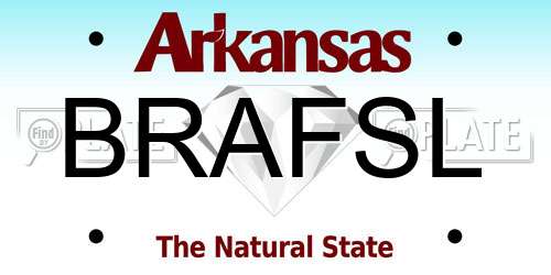 BRAFSL Arkansas License Plate