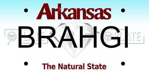BRAHGI Arkansas License Plate