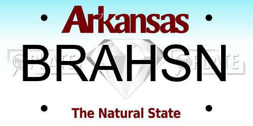 BRAHSN Arkansas License Plate