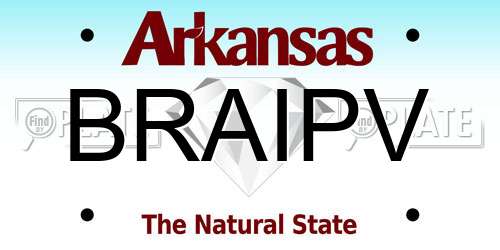 BRAIPV Arkansas License Plate