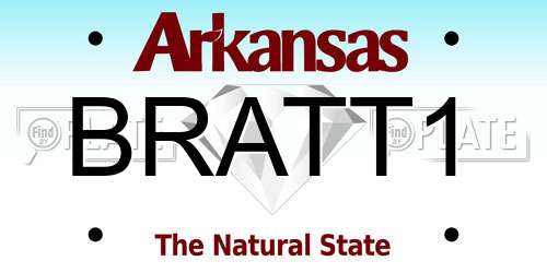 BRATT1 Arkansas License Plate