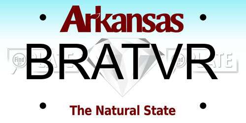 BRATVR Arkansas License Plate