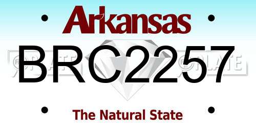 BRC2257 Arkansas License Plate