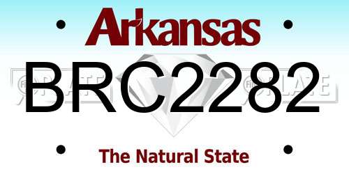 BRC2282 Arkansas License Plate
