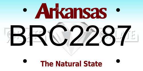BRC2287 Arkansas License Plate