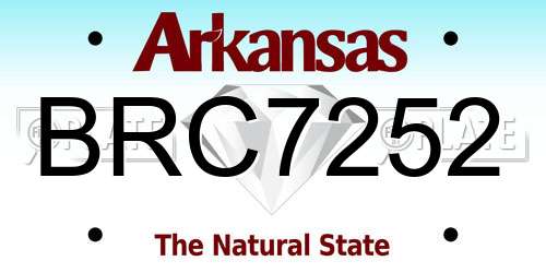 BRC7252 Arkansas License Plate