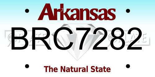 BRC7282 Arkansas License Plate