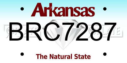 BRC7287 Arkansas License Plate