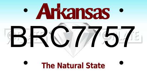 BRC7757 Arkansas License Plate