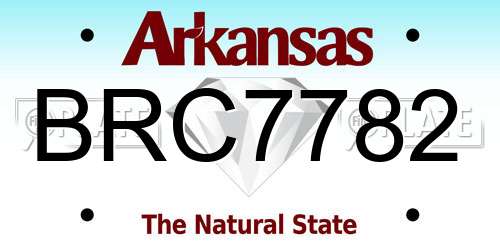 BRC7782 Arkansas License Plate