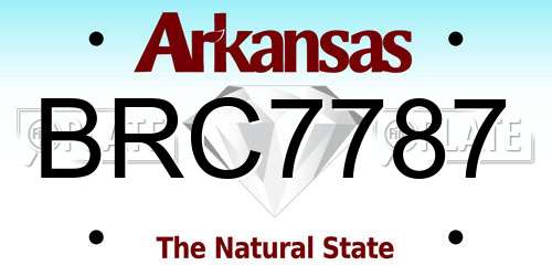 BRC7787 Arkansas License Plate
