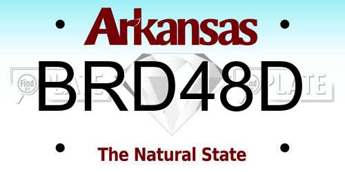 BRD48D Arkansas License Plate
