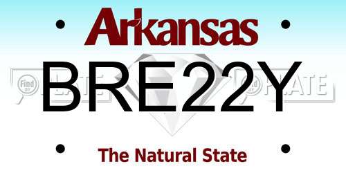 BRE22Y Arkansas License Plate