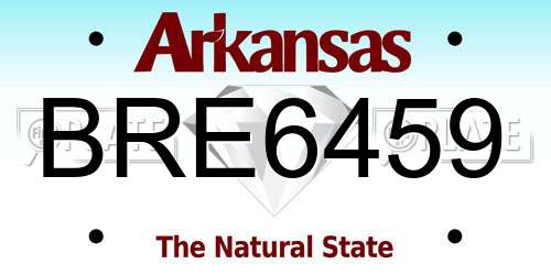 BRE6459 Arkansas License Plate