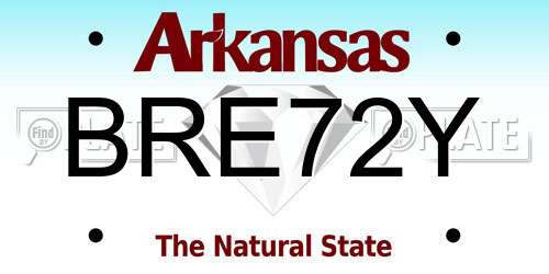 BRE72Y Arkansas License Plate