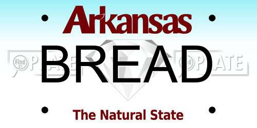 BREAD Arkansas License Plate