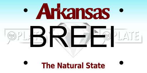 BREEI Arkansas License Plate