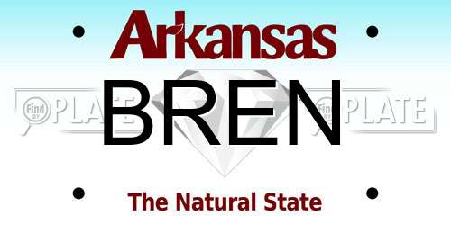 BREN Arkansas License Plate