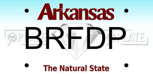 BRFDP Arkansas License Plate