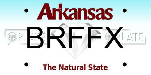 BRFFX Arkansas License Plate
