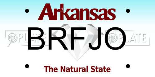 BRFJO Arkansas License Plate
